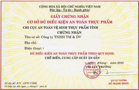 Xin giấy phép vệ sinh an toàn thực phẩm tại Hà Nội và TPHCM